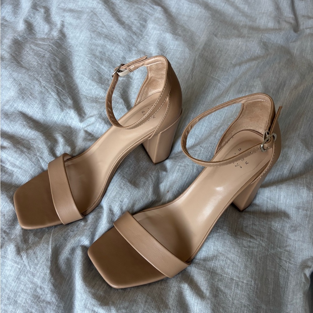 Nude target heels